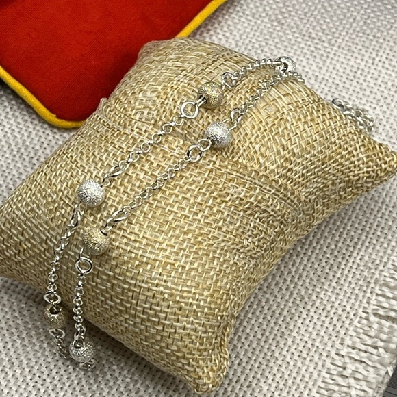 Vintage Milor Italy .925 Sterling Silver & Gold-Plated Stardust Bead Necklace - Picture 14 of 17